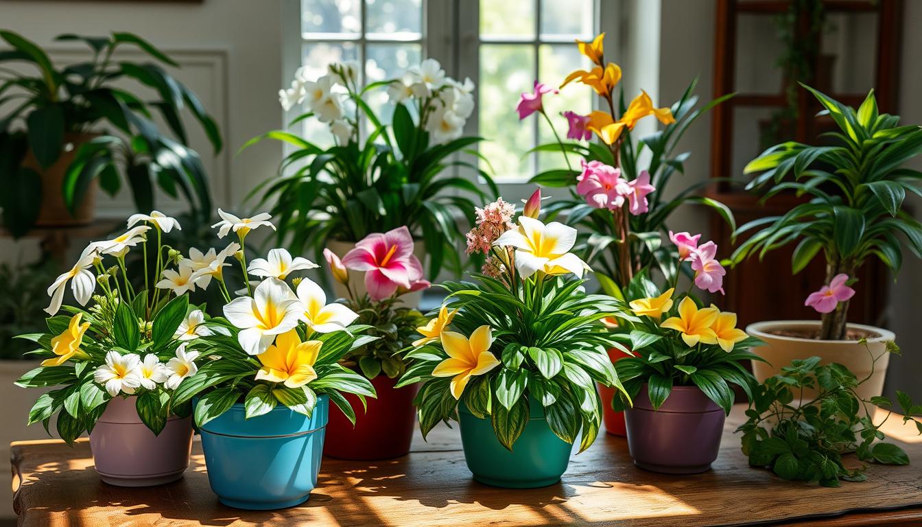 Arranging perfumed indoor blossoms