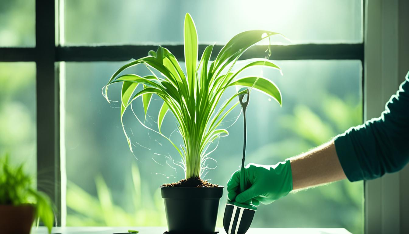 repotting spider plants