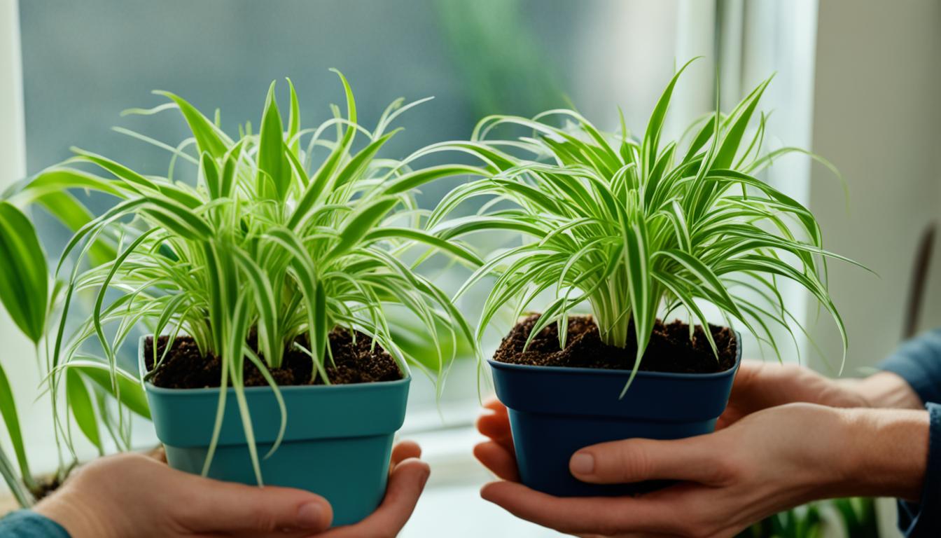 spider plant repotting aftercare