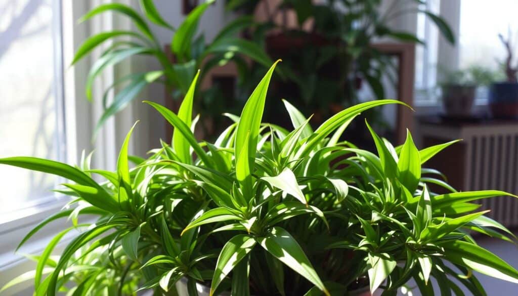 solid green spider plant