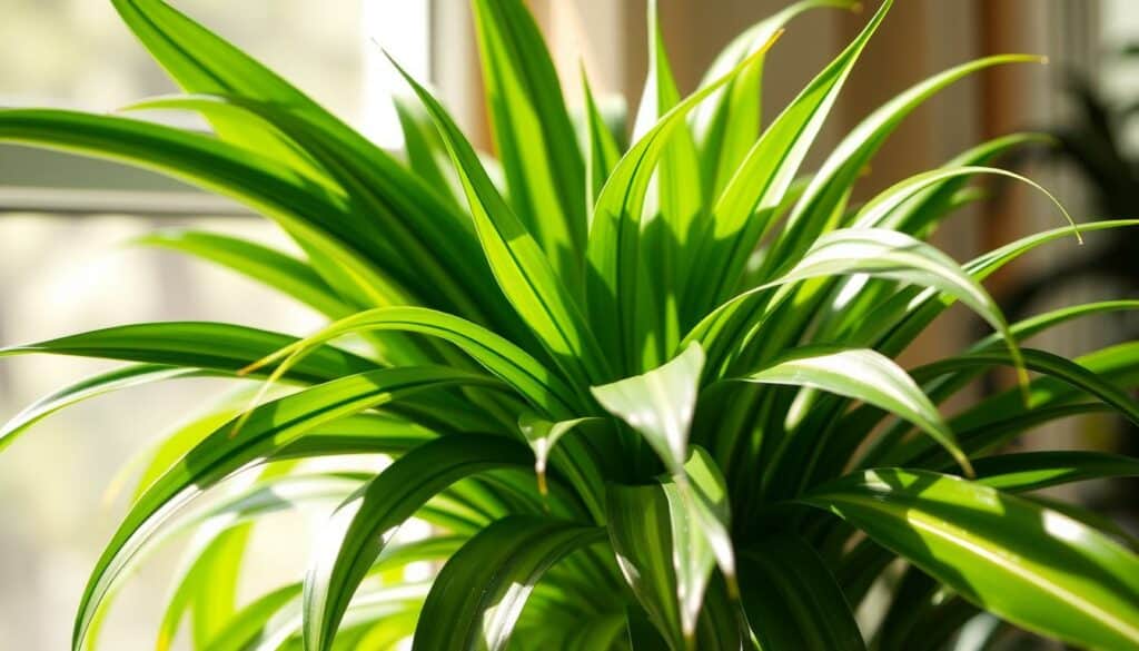 solid green spider plant