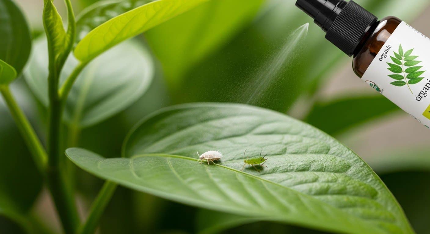 Indoor houseplant pest check and healthy foliage care routine after improving lighting conditions.